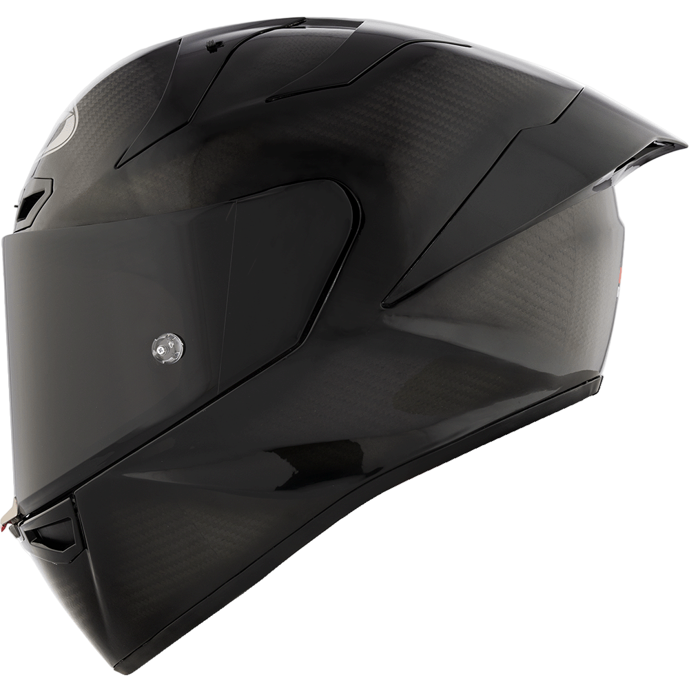 Black motorcycle helmet on a white background