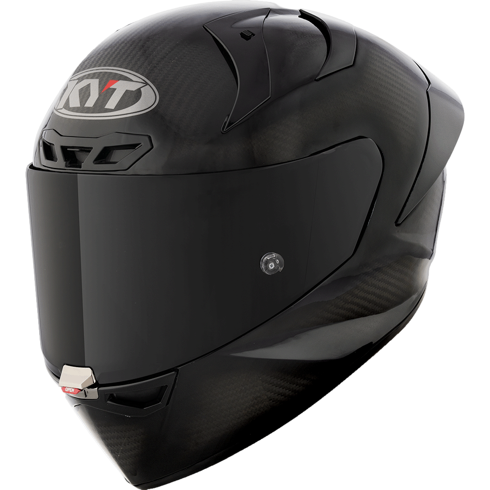 Black motorcycle helmet with a brand logo on a white background