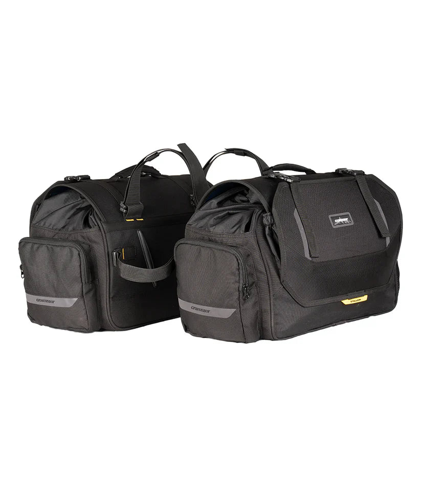 Cramster Stallion 60L riding saddlebags – ergonomic durable storage for bikers available at 6KIOM.