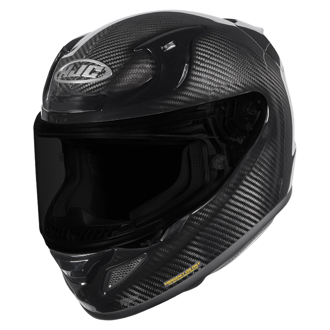 HJC RPHA 12 black solid carbon full face riding helmet