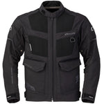 Black motorcycle jacket with mesh panels on a white background - Black