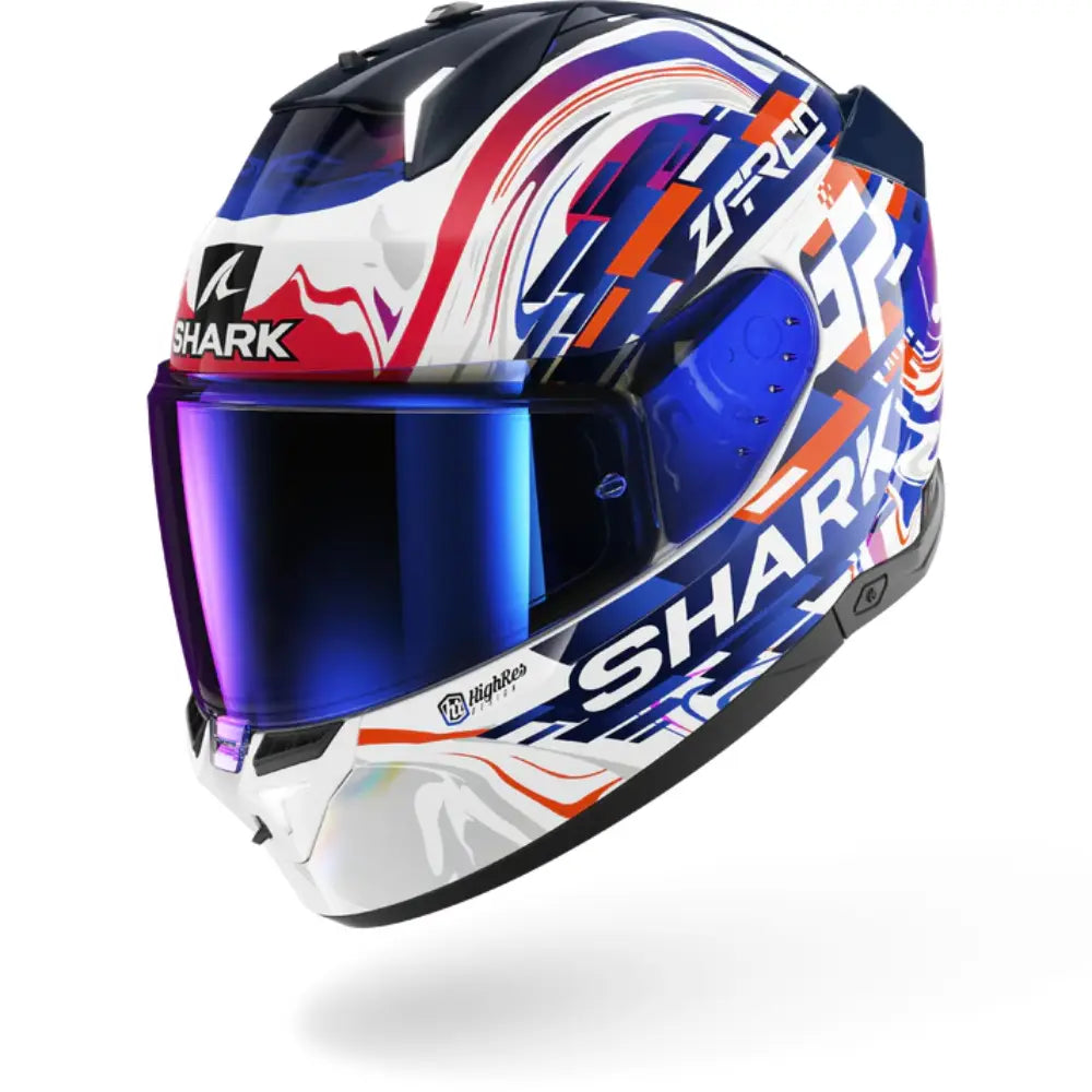 Shark SKWAL i3 Replica Zarco GP De France helmet in white, violet and blue finish