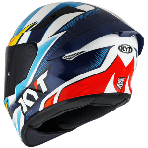 KYT TT-Course Grand Prix White/Light Blue – Lets Gear Up